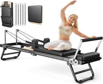 UPGO for Home Gym, Foldable Pilates Machine for Full Body Workout Exercise Training Equipment with Jump Board