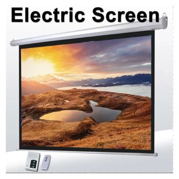 Screen Projector, HD 72 Inch 4:3 Electric Screen For 3D LED DLP Projector Motorized Projection Screens Curtain Wireless Remote Control for Home,Office