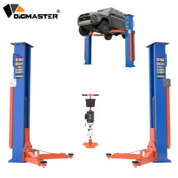 DigMaster 8000 lbs Portable 2 Post Car Lift, 220V/60Hz Mid-Rise Mobile Auto Lift & Vehicle Hoist for Home Garage Auto Repair, 51.3" Lift Height