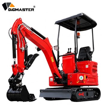 DigMaster 1.4 Ton Mini Excavator, Kubota Z482 Twin-Cylinder Diesel Engine, Side Swing Arm , Hydraulic Thumb, Compatible with Multiple Attachments, for Farms & Yards, EPA (90% Pre-Assembled)