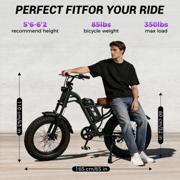 DRIFT.SLIDE D93 Pro Electric Bike for Adults, 1500W Peak Ebike, 20 Mountain Bike, 48V 20.8Ah Waterproof Removable Battery, 28 mph Max –