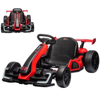 Sakiyr 24V Go Karts for Kids,Electric Go Kart Kids Pedal Cart with 300W Motors,8Mph Max Speed,Drift/Sport Mode, Eva Tire,Outdoor Racing Car for Children Ages 6-15