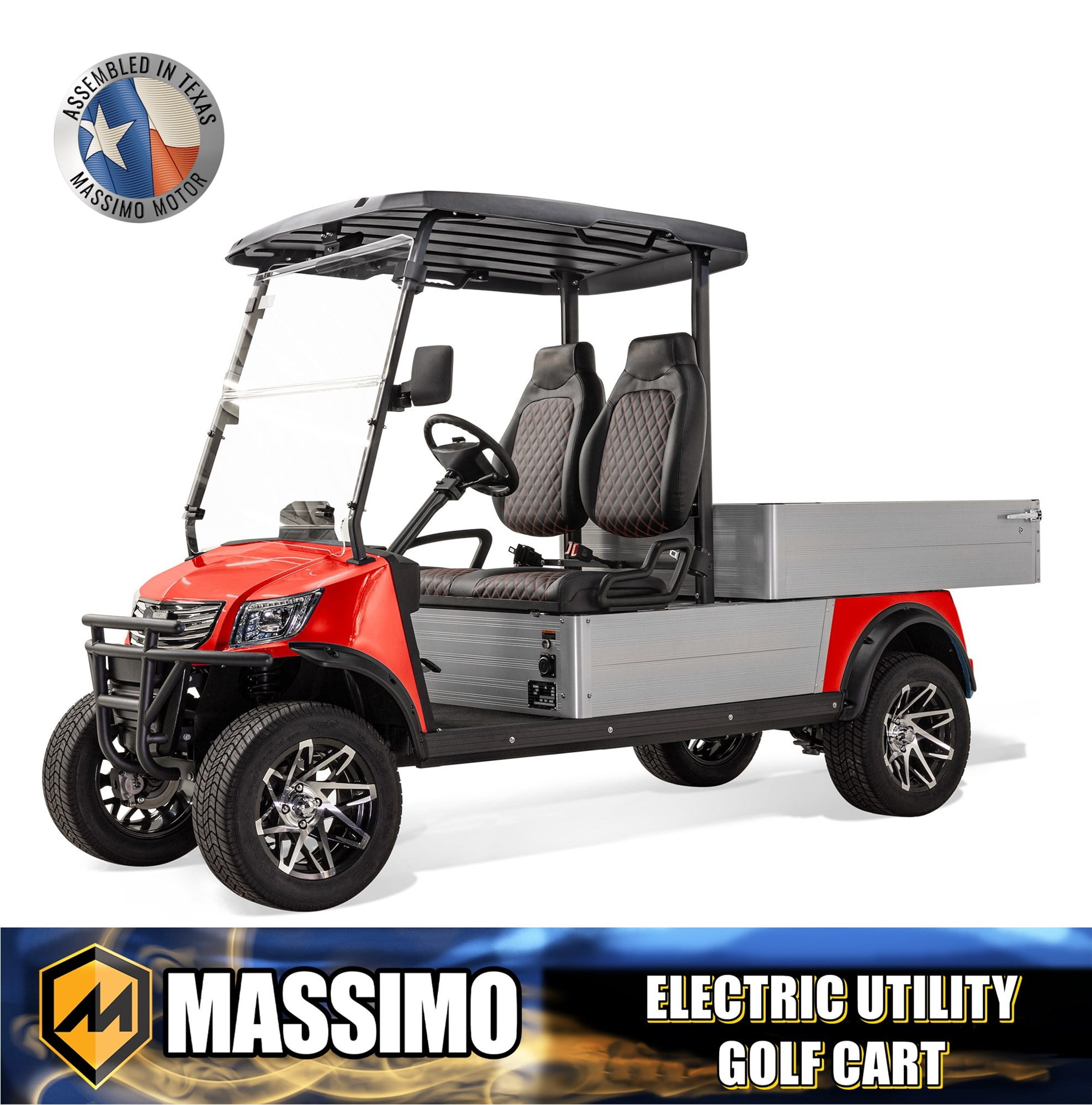 Massimo MVR Cargo Max Electric Utility Golf Cart 25mph, Dump Bed, 48V 5kW Motor