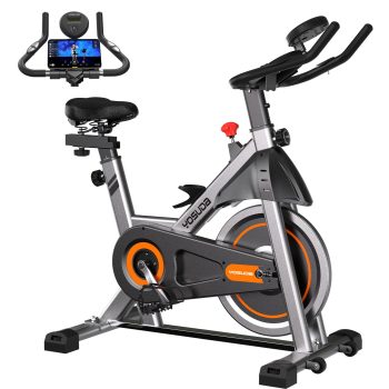 YOSUDA Indoor Cycling Bike, 330 lbs Capacity, Comfort Seat, LCD Monitor
