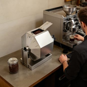 Coffee Bean Roaster, Automatic Rotary Peanut Roaster Machine, Stainless Steel 14.5L Drum Roaster with Speed Controller, for Home, Coffee Shop and Restaurant