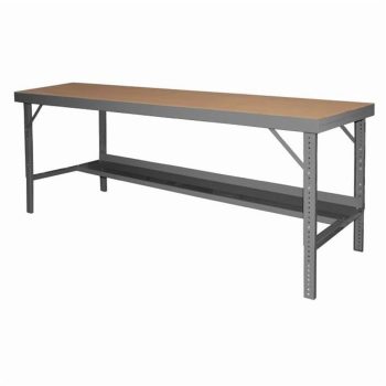 Durham WBF-TH-3072-95 72 x 30 in. 14 Gauge Ergonomic Folding Leg Work Bench with Tempered Hard Board Over Steel Top