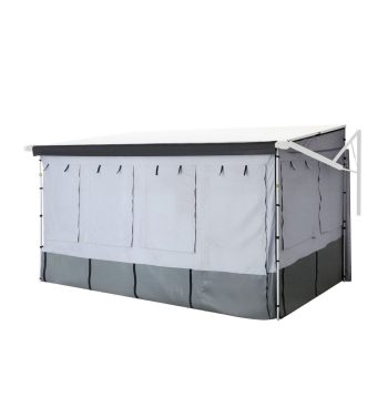 RV Awning Sun Shade Room 16-17 ft - RV Awning Enclosure with Door, Mesh Windows, Sun & Wind Protection - Camping Awning Shade, RV Sunroom for Outdoor Living