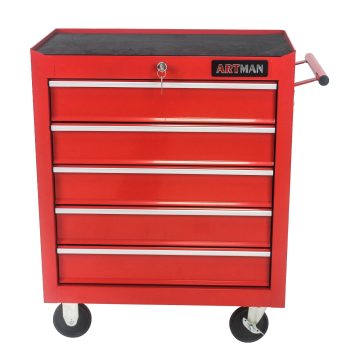 5 Drawer Rolling Tool Chest, Steel Tool Storage Cabinet for Garage Storage with 4 Wheels and Locker