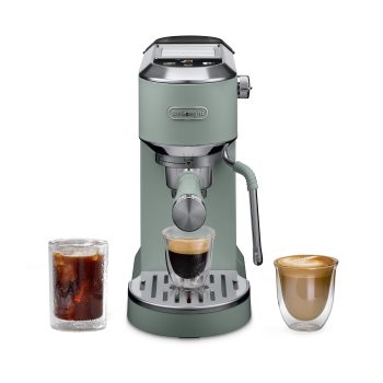 De’Longhi Dedica Duo Compact Espresso Machine with Frother, Pistachio
