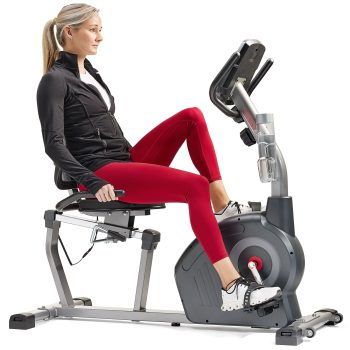 Sunny Health & Fitness Indoor Exercise Recumbent Cycling Bike, Series w Smart Bluetooth & FREE SunnyFit® App- SF-RB420046