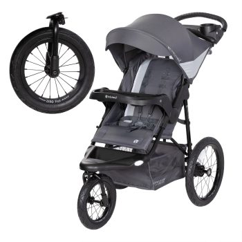 Open Box Baby Trend Zero Flat Jogger Stroller w/Canopy & LED Lights, Grey