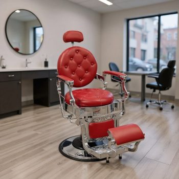 Resenkos Salon Chair, Barber Chair,Vintage Barber Chair with Adjustable Height and Headrest