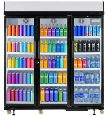 Frigidaire 49.4 Cu. ft. Triple Door Glass Display Commercial Refrigerator with Digital Control