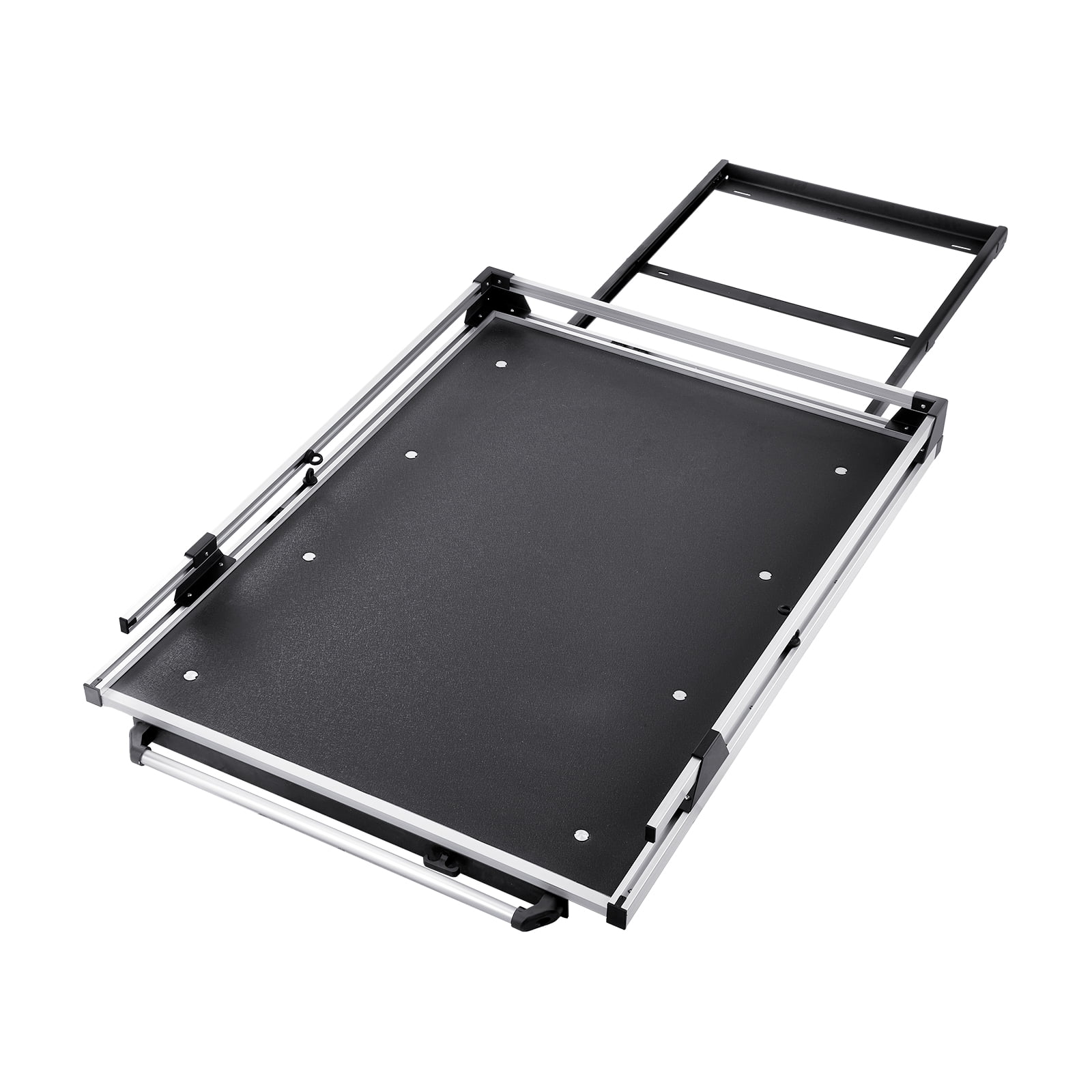 KFFKFF Sliding Truck Bed Organizer, 68 x 48-Inch Heavy-Duty Storage Drawer with 1000 lbs Capacity, Includes 6 Adjustable Rings for Securing, 2-Position Slide-Out Tray for Pickup Trucks, Black