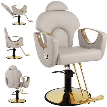 Salon Chair for Hair Stylist, Reclining Barber Chair for Barbershop 360 Swivel, Professional Height Adjustable Hair Salon Styling Chairs Multi-Function Shampoo Spa Beauty Equipment
