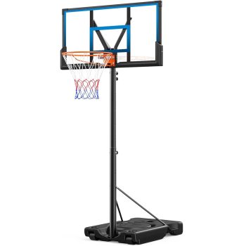 Toremore 46 In. Portable Basketball Hoop Outdoor, 4.4-10 FT Height Adjustable Basketball Goal System with Shatterproof Backboard and Solid Steel Rim
