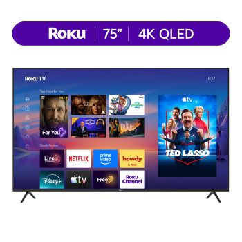 Roku Smart TV 2026 75-Inch Select Series, 4K QLED TV Roku TV with Voice Remote Flat Screen QLED TV