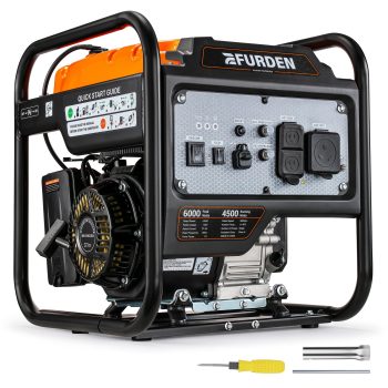 Efurden 6000W Portable Inverter Generator, Open Frame Generator Gas Powered for Home Backup and Camping, ECO Mode, RV Ready, Low Noise