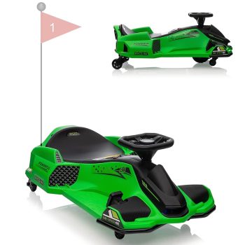 Kselythan Ride on Drift Car, Electric Drift Kart Fast Electric Car, 180w Brushless Motor, Adjustable Speed to 7.5 MPH, up to 110 lbs with Music, Great gift for Teens