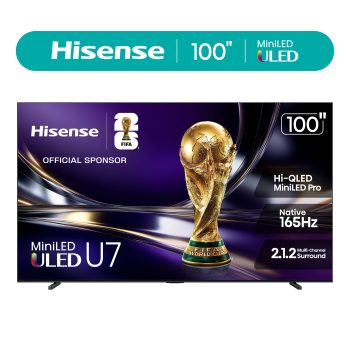 Hisense 100" U7 Mini-LED ULED 4K UHD Smart Google TV (100U7SG, 2026 Model) - Hi - QLED MiniLED , Native 165Hz, VRR 330, HDR10+, Dolby Vision, IMAX Enhanced, Hi-View AI Engine Pro