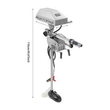 Electric Trolling Motor, Underwater Electric Outboard Engine, Electric Outboard Motor, 12-24V, 800-1500W, LED Data Screen, Foldable Handle, Detachable, Easy Install, Low Noise