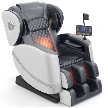 Znines Massage Chair Full Body, Zero Gravity Massage Chair with 10 Fix Rollers, Heating, Foot Massage, Bluetooth Speaker,Light