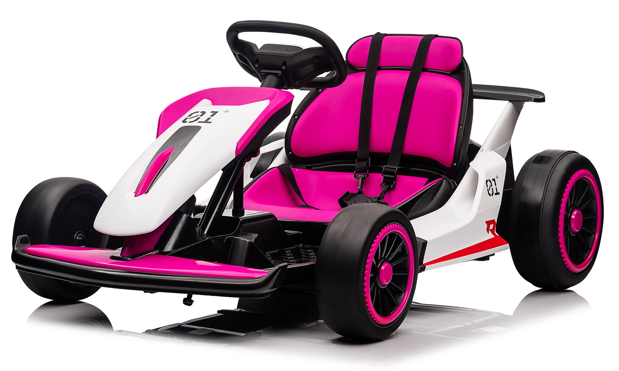24V Go Kart for Kids 6-12 Year Old,Child Electric Drift Go-Kart with Music Mode,Electric Drifting Go Cart with Powerful Motor for 6+ Years Kid,2 Speed Available,Max Load 110lbs