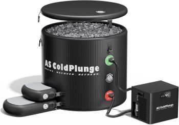Ice Bath Tub & Cold Plunge Chiller Kit, 1/3HP Ice Bath Chiller with Built-in Pump & Filter, XL 120 Gal Insulated Ice Pod Pro, Cold Plunge Tub with Water Chiller for Cold Therapy