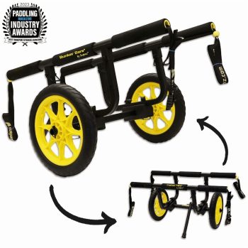 Suspenz Fishing Kayak Catch-All Cart Trolley, Heavy Duty Canoe Transport Trailer, Adjustable Bi-Directional Bunker Bars, Airless Wheels