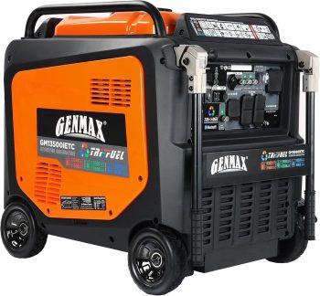 GENMAX 2026 New 13.5KW Tri-Fuel Inverter Generator - CARB Compliant, 550cc Quiet Engine, Auto Start, Bluetooth & CO Sensor for Home Backup RV Camping Power