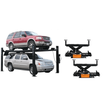 Atlas Automotive Equipment PRO9000 4 Post Lift + RJ6 Rolling Jacks Combo