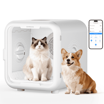 SAMRADO 68L Smart Pet Dryer Box for Cats and Small Dogs, Quiet 40dB App Control