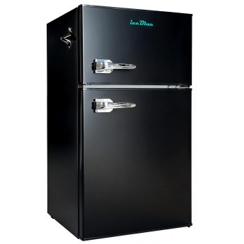 iceBlue 3.1 Cu.ft Mini Fridge with Top Freezer 2-Door Adjustable Temperature with Bottle Opener, Removable Shelves Compact Refrigerator