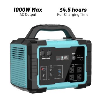 Portable Power Station 1000W (1024Wh) – Solar Generator with Pure Sine Wave, Ideal for Camping, RV, Home Backup & Outdoor Adventures