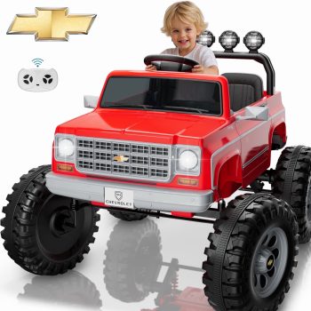 Chevrolet Cheyenne 24 Volt Ride on Toys with Remote, Ride on Truck for Big Kids 3-8 Years, Wisairt Power Car Wheels with 2 Seater