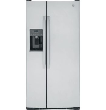 GSE23GYPFS Side By Side Refrigerator With 23 Cubic Feet Capacity Standard Depth Energy Star