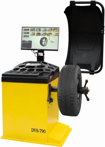 HPDAVV Tire Balancer Wheel Balancer Machine for 10''-24'' Rim Diameter with Wheel Hood Protector for Tire Repair and Wheel Balancing Garage Shop Equipment w/ 2 Year Full Warranty