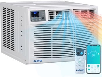 PYY 8000 BTU Window Air Conditioner with Heating & Cooling, Energy Efficient Quiet ECO Mode AC, Remote Control, Through-the-Wall Installable for Home Bedroom Office, R32 Refrigerant