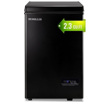 DEMULLER 2.3 Cu.ft Deep Freezer Small Chest Freezer with Digital Display Screen Black