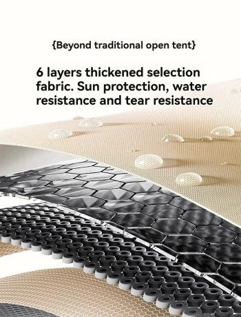 4- SUV Tent with Screen Porch and Awning for Family Camping, 12x7.8x6ft Silver Coated, Instant Waterproof & Windproof Tailgate Car Camping Tent for Outdoor Adventures