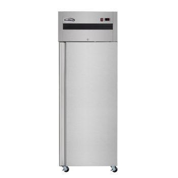 30 in. Solid Door Commercial Reach-In Freezer with Top-Mounted Compressor, 25 cu. ft. in Stainless-Steel (KM-RIF-1D-SS-TM)