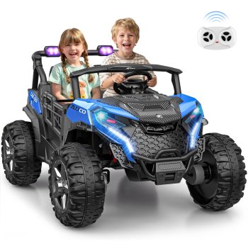 East doll 24V Ride on Toys for Big Kids, 2 Seater Ride on Car with 4x200W Motors, 4WD Kids Electric Car for Ages 3-8, Parent Remote Control, Bluetooth Music, EVA Tires, 5 MPH