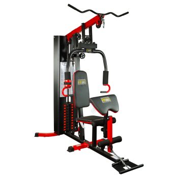 FlexWave Multifunctional Full Home Gym System Workout Station with 122.5 Lbs Weight Stack, One Station, Comes with Installation Instruction Video, Ships in 5 Boxes