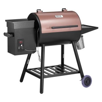 CAFORKP Wood Pellet Grill Smoker Combo 8-in-1 Outdoor BBQ Grill with Digital Control & Meat Probe, 456 sq in Cooking Area, Electric Design Reaches 500F Max