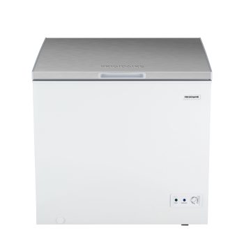 Frigidaire 7.0 Cu. ft. Garage Ready Chest Freezer, Deep Freezer with Stainless Steel Lid, White
