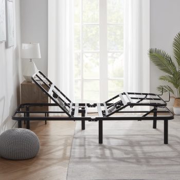 Clara Clark Basic Adjustable Bed Base, Twin XL Size Bed Frame, Motorized Head and Foot Incline, Adjustable Bed Frame, Wireless Remote, Fast & Easy Assembly