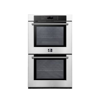 Forno Villarosa 30-Inch Built-In Double Wall Oven, Stainless Steel, Convection Cooking, Touch Control Panel, Self-Cleaning Function