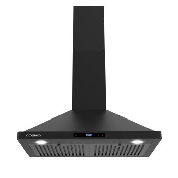 30 in. Ducted Wall Mount Range Hood in Matte Black with Touch Controls, LED Lighting and Permanent Filters