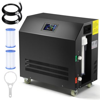 Hemoton Water Chiller System with LED Display, Water Pump, Remote Control, Pipe, for Fish Tank Household, 260 Gallon Ice Bath Chiller, 1 HP Ice Bath Water Chiller for Cold Plunge Tub