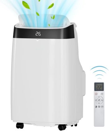 Garvee 10000 BTU Portable Air Conditioner, 3-in-1 AC with Dehumidifier & Fan, Ultra Quiet 48dB, Self-Evaporating, Remote, Window Kit